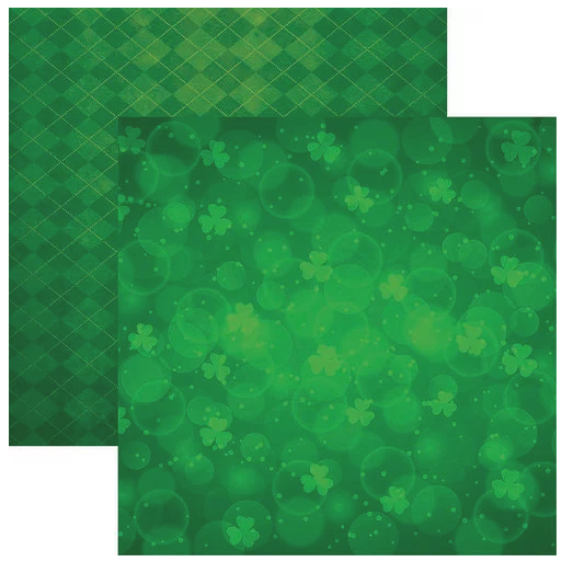 Reminisce Lucky Irish Too Lucky Charm Scrapbook Paper