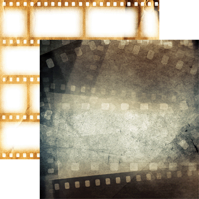 Reminisce Movie Night Feature Film Scrapbook Paper