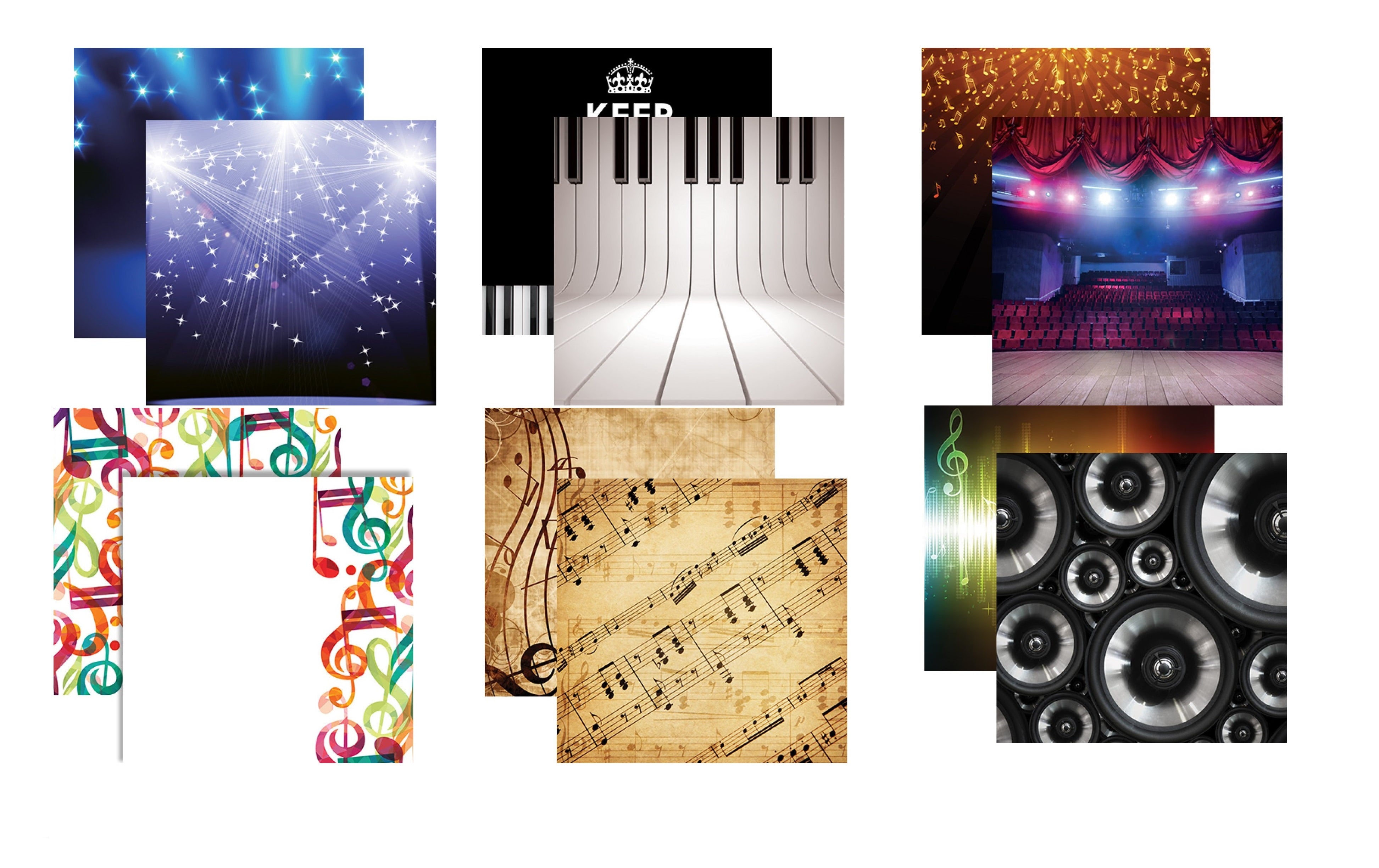 Musicality Musicality Music Scrapbook Paper Set 12x12 6 Sheets – Country Croppers