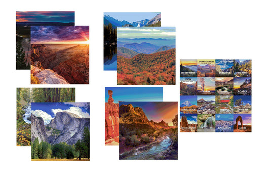 National Parks Scrapbook Papers and Stickers Set