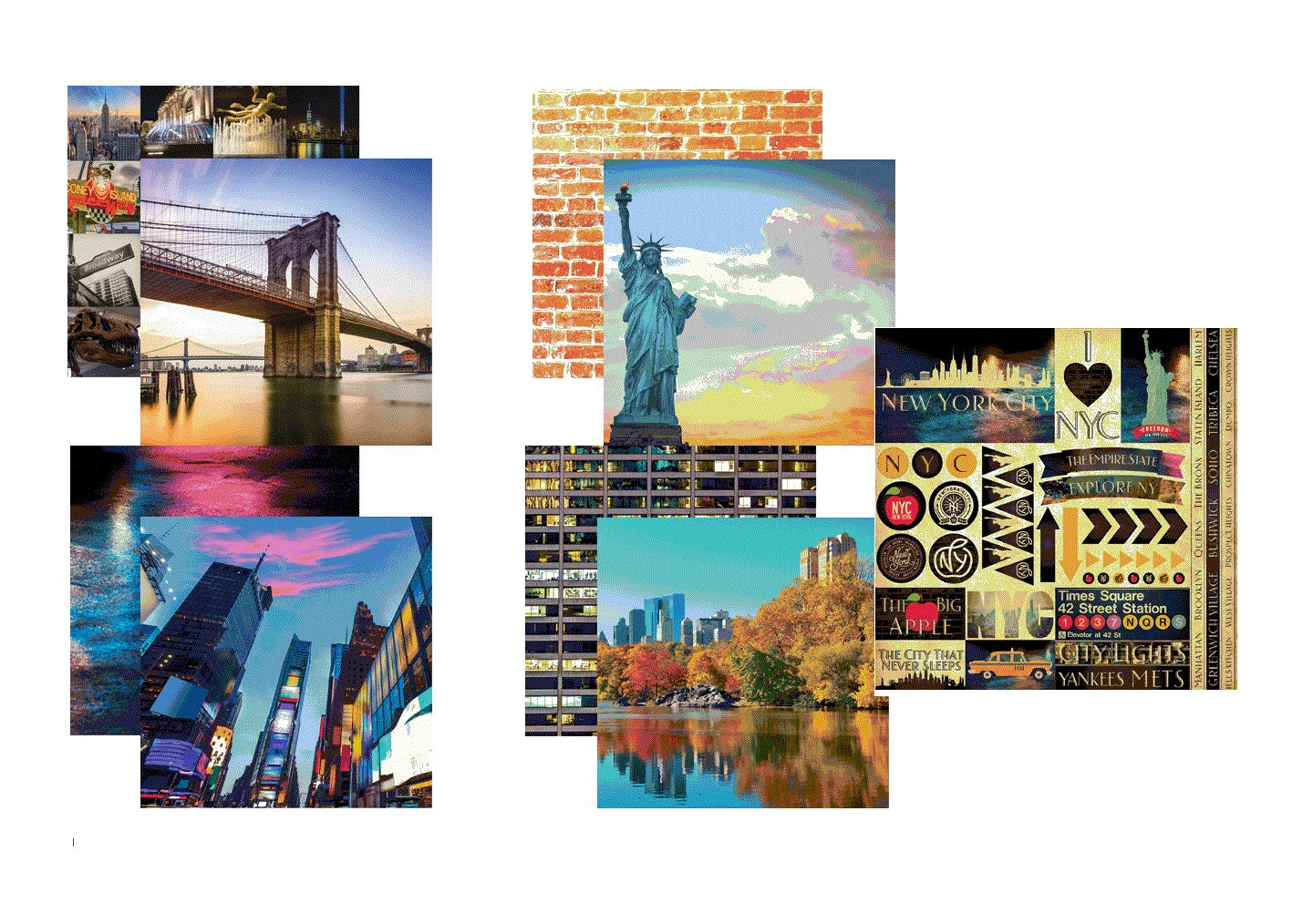 Reminisce New York Scrapbook papers and Stickers Set