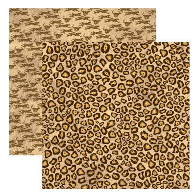 Reminisce Safari Cheetah Scrapbook Paper