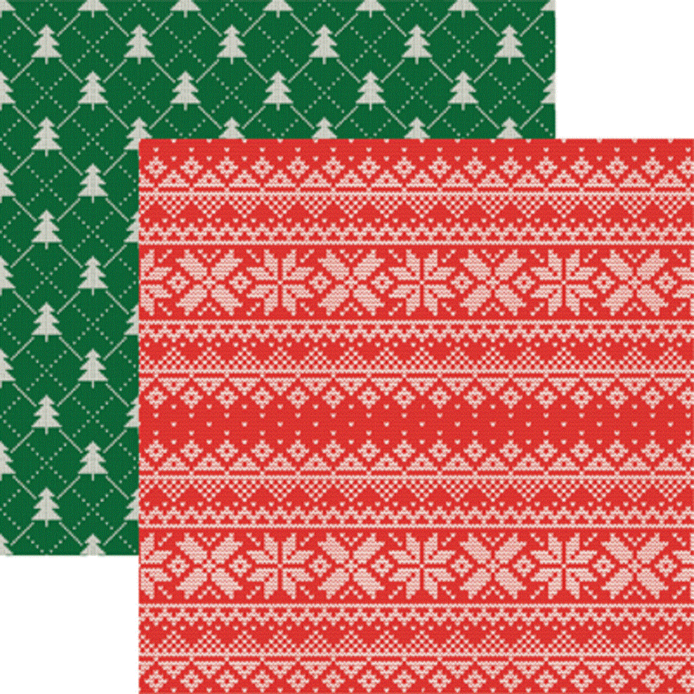 Reminisce Santa's Sweater Scrapbook Paper