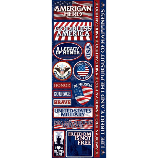 Reminisce signature Series American Hero Military Stickers