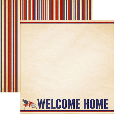 Military Welcome Home Scrapbook Paper