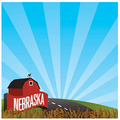 Reminisce State Line Nebraska Scrapbook Paper