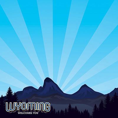 Wyoming State - 12X12 Scrapbook Paper and Sticker Set