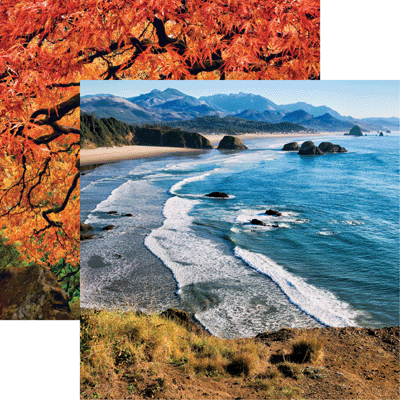Oregon Coastline Great Northwest Scrapbook Paper