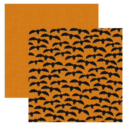 Reminisce Trick or Treat Bat Attack Scrapbook Paper