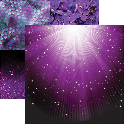 Reminisce Ultraviolet - Light the Way Scrapbook Paper