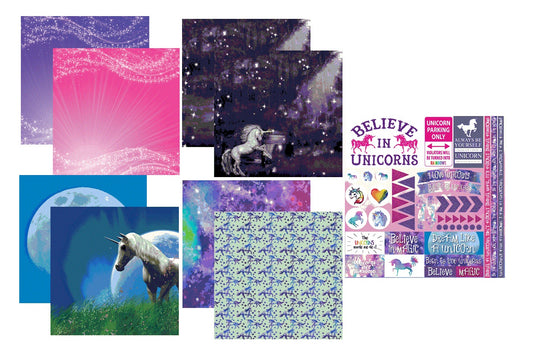 Reminisce Unicorn Magic Papers and Stickers Set