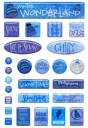 Reminisce Winter Wonderland Epoxy Stickers