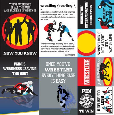 Reminisce Wrestling Stickers