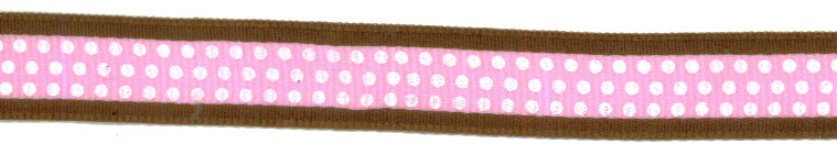 Pink Brown Polka Dot Ribbon