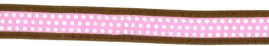 Pink Brown Polka Dot Ribbon