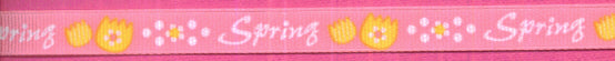 Grosgrain Pink Spring Ribbon - 3 Yards – Country Croppers