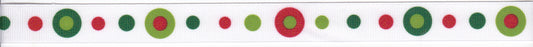 Christmas Dots Grosgrain Ribbon - 10Yards
