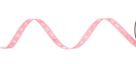 Single Face Pink Polka Dots Ribbon 4 Yards - Single Line – Country Croppers