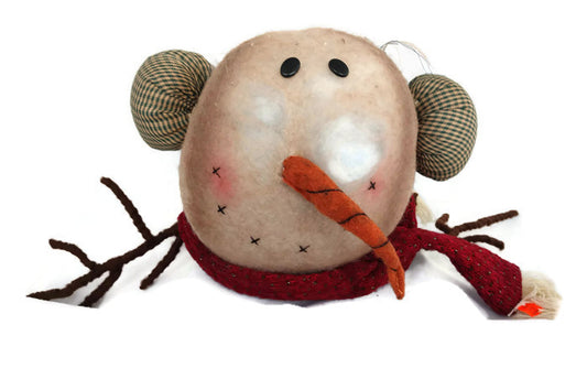 Rustic Snowman Plush Decor