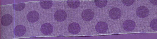 Sheer Purple Polka Dot ribbon