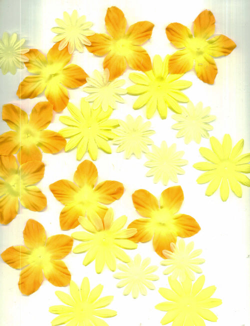 Yellow Silk Flowers Assortment