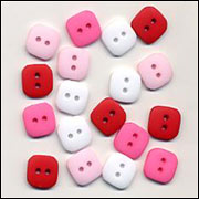 Sweetheart Square Buttons Assortment Set