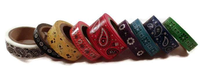 Paisley Bandana Washi Tape Assortment Set