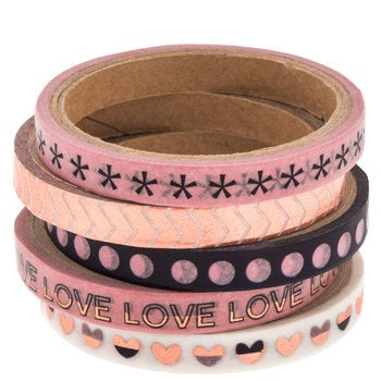 Blush Pink and Copper Washi Tape