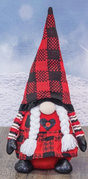 Winter Red Gnome Standing - Girl