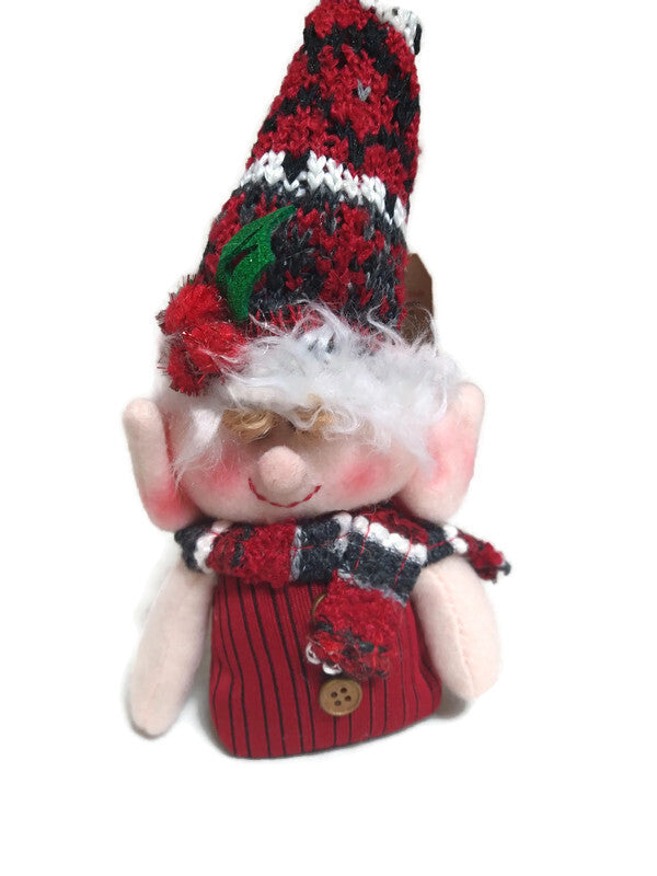 Eddie Elf Ornament Shelf Sitter Black/Red