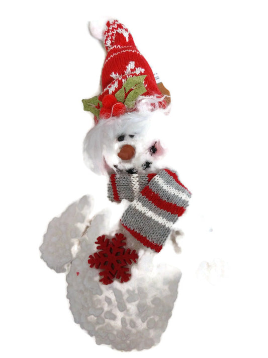 Snow Sweater Snowman Ornament Red Hat