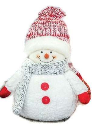 Bundled Snowman Tabletop Decor - Red Hat