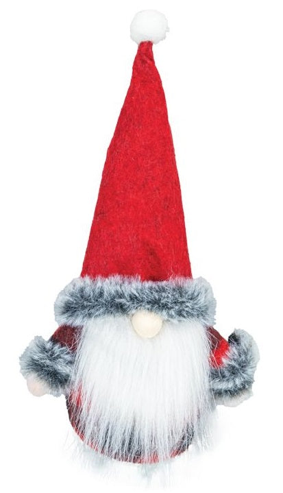 Red Hat Festive Flannel Gnome Ornament