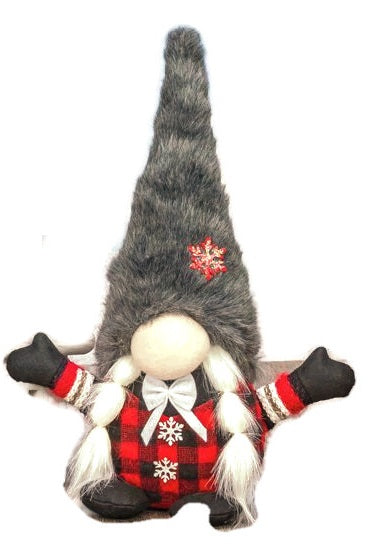 Fuzzy Hug Gnome Tabletop Decor - Girl 15 Inch Tall