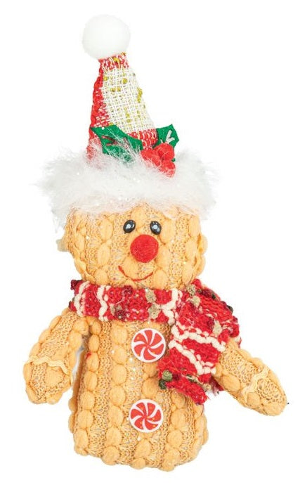 Red Plaid Gingerbread Ornament - Girl
