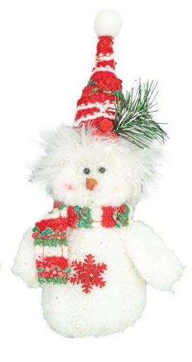 Classic Plush Snowman Ornament