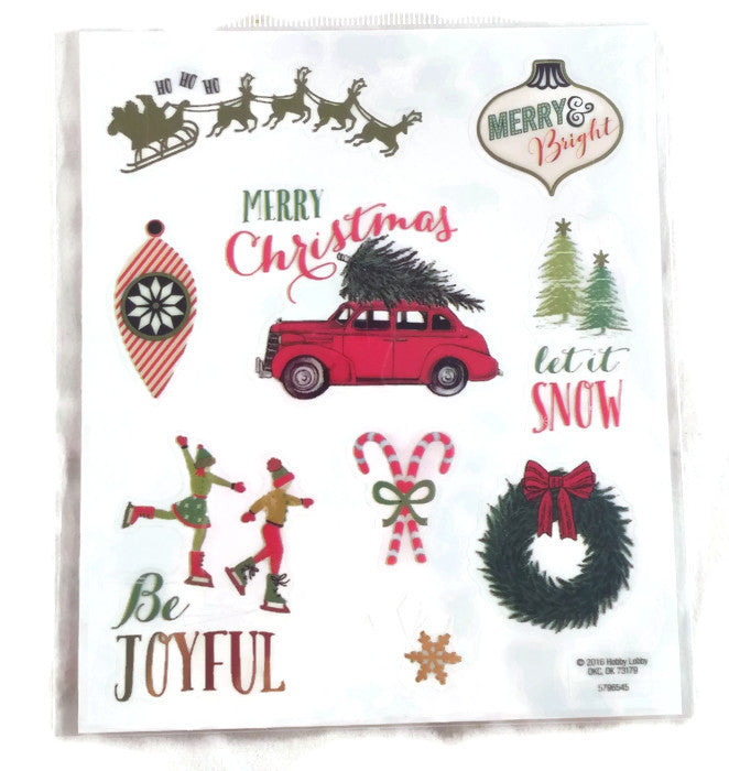 Twelve Days of Christmas Vintage Stickers