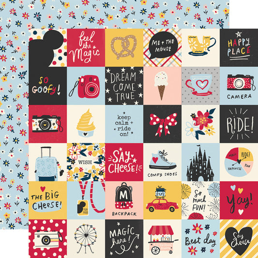 Say Cheese Main Street - 2x2 Elements 12x12 Scrapbook Paper - 5 Sheets