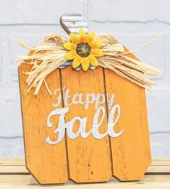 Orange - Happy Fall Sunflower Pumpkin Sign