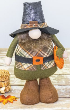 Plaid Pilgrim Gnome Fall Decor