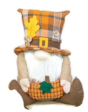 Fall Plaid Sunflower Gnome Tabletop Decor - Top Hat
