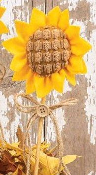 Plush Sunflower Floral Pick