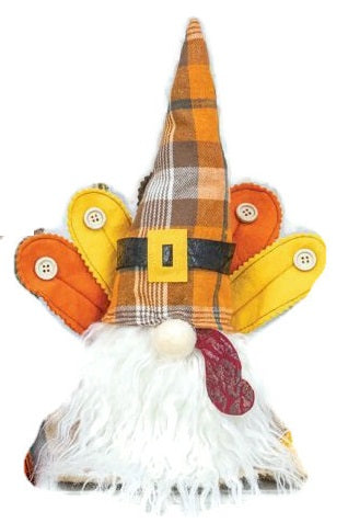 Fall Plaid Turkey Gnome