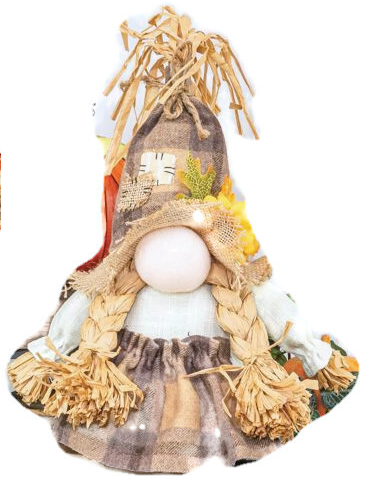 Fall Timber Gnome Scarecrow Decor