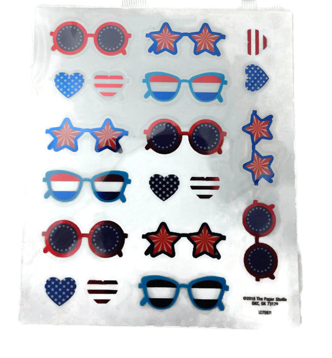 4th of July Americana Sunglass Stickers
