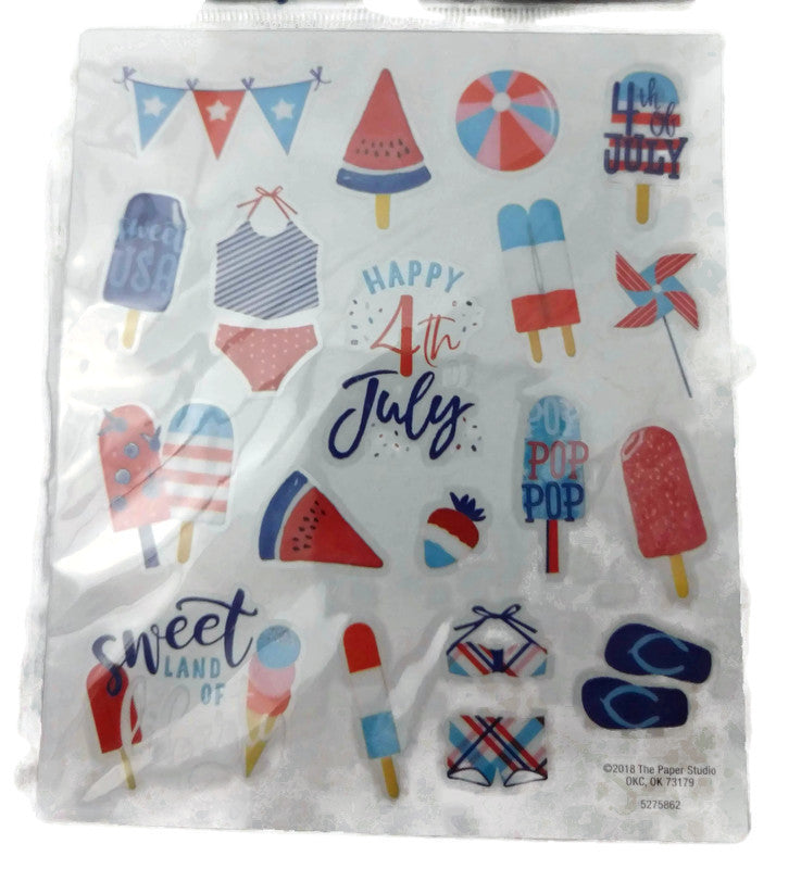 4th of July Summer Icon Stickers
