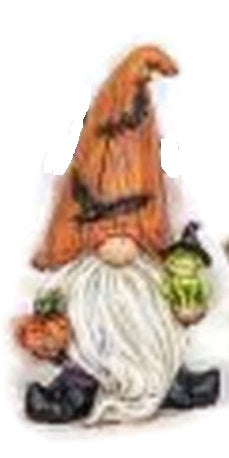 Halloween Toady Witch Gnome Figure Orange