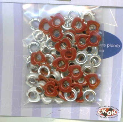 Apple Eyelets and Washers Set for Scrapbooking