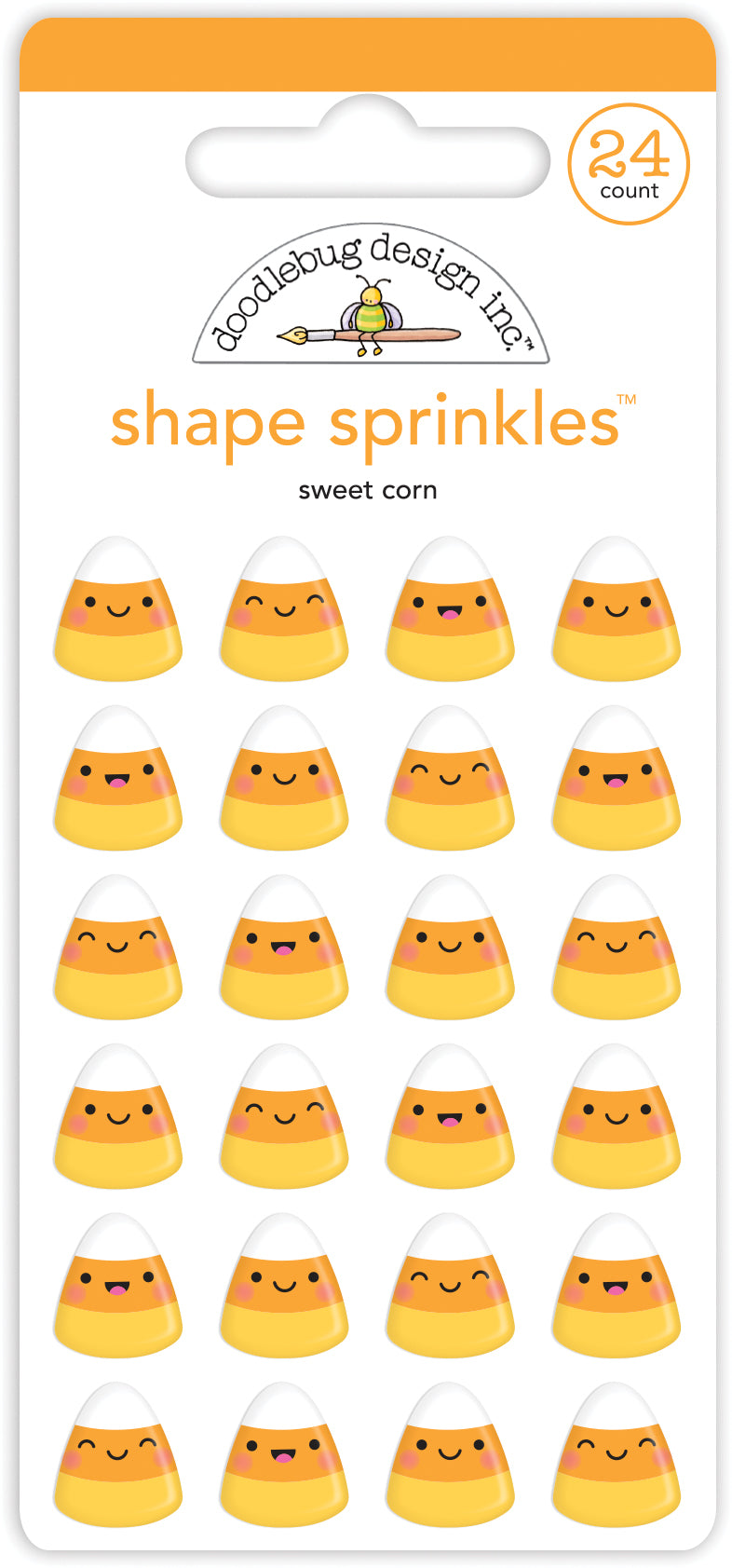 Doodlebug Designs Sweet Corn Shape Sprinkle Stickers