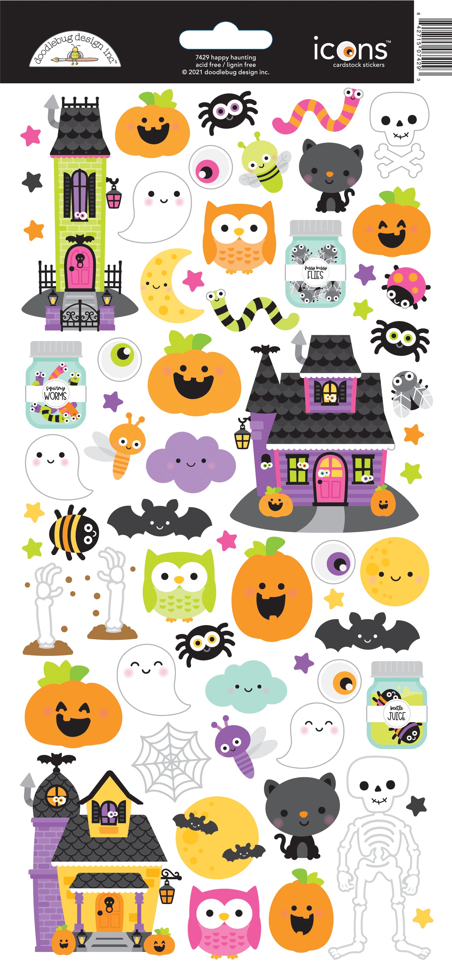 Happy haunting Icon Stickers by Doodlebug Designs